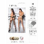 Еротичні колготки Passion TIOPEN 004 1/2 (fishnet 40 den), nero, імітація панчох і пояса - мініатюра 6