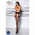 Еротичні колготки Passion TIOPEN 004 3/4 (fishnet 40 den), black, імітація панчох і пояса - мініатюра 3