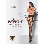 Еротичні колготки Passion TIOPEN 004 3/4 (fishnet 40 den), black, імітація панчох і пояса - мініатюра 5