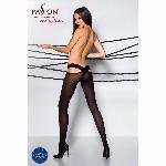 Еротичні колготки Passion TIOPEN 005 3/4 (60 den), nero, з вирізом, оригінальний пояс - мініатюра 4