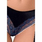 Комплект білизни Passion Exclusive GISELE SET S/M, black, ліф, трусики з пажами - мініатюра 5