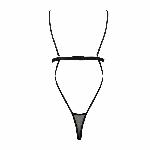 Боді-монокіні з відкритими грудьми Passion DIABOLINA BODY S/M, black - мініатюра 4