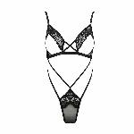 Боді монокіні з відкритими грудьми Passion DIABOLINA BODY XXL/XXXL, black - мініатюра 3