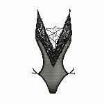 Боді монокіні з декольте Passion ERZA BODY L/XL, black - мініатюра 3