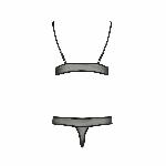 Комплект білизни Passion ERZA SET XXL/XXXL, black, ліф і трусики - мініатюра 4