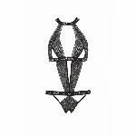 Напівпрозоре боді з вирізами Passion Exclusive Mirajane Body black S/M, black - мініатюра 3