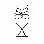 Бюстгальтер-стрепи Passion Exclusive ARMANDA BRA S/M, black - мініатюра 2