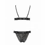 Комплект білизни Passion Exclusive GLAMISS SET S/M, black - мініатюра 3