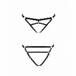 Трусики-стрінги зі стреп Passion Exclusive KELIS THONG S/M, black - мініатюра 2