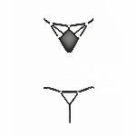 Стрінги зі стреп Passion Exclusive MEGGY THONG L/XL, black - мініатюра 2