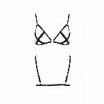 Відкритий бюстгальтер-стрепи Passion Exclusive NICKY BRA S/M, black - мініатюра 3