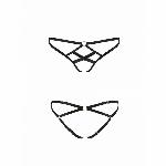 Трусики з стреп Passion Exclusive NICKY THONG L/XL, black - мініатюра 2