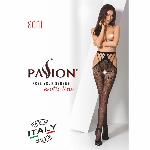 Еротичні колготки-бодістокінг Passion S001 black,, з доступом та з відкритими стегнами - мініатюра 4