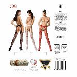 Еротичні колготки-бодістокінг Passion S009 red, імітація панчіх та пояса - мініатюра 5