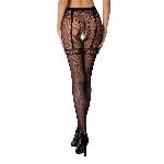 Колготки-бодістокінги Passion S012 One Size, Black, імітація панчіх, пояса та мереживних трусиків - мініатюра 2