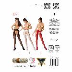 Колготки-бодістокінги з відкритим доступом Passion S017 One Size, Black, імітація панчіх та пояса - мініатюра 8
