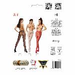 Сітчасті колготки-бодістокінги Passion S019 One Size, White, імітація трусиків, відкритий доступ - мініатюра 5