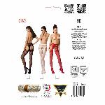 Сексуальні колготки-бодістокінги Passion S022 One Size, Black, імітація панчіх і пояса з гартерами - мініатюра 8