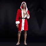 Чоловічий еротичний костюм "Звабливий Санта" One Size Red - мініатюра 1