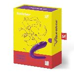 Вібратор для пар Satisfyer Double Classic Violet з одним моторчиком - мініатюра 2