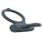 Ерекційне кільце Dorcel Power Clit Plus з вібрацією, перезаряджається, з язичком та щіточкою - мініатюра 1