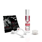 Набір для масажу JO ALL IN ONE MASSAGE GIFT SET: розігрівальний гель, масажер і свічка - мініатюра 1