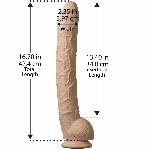 Фалоімітатор Doc Johnson Dick Rambone Cock White, діаметр 6 см, довжина 42 см, ПВХ - мініатюра 4