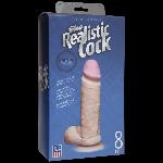 Фалоімітатор Doc Johnson The Realistic Cock 8 inch White - ULTRASKYN, Vack-U-Lock, діаметр 5,1 см - мініатюра 2