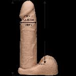 Фалоімітатор Doc Johnson Vac-U-Lock - 8 Inch ULTRASKYN Cock White, діаметр 5,1 см - мініатюра 2