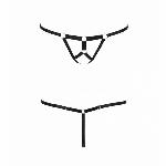 Трусики стрінги зі стреп Passion Exclusive ARMANDA THONG XXL/XXXL, black - мініатюра 5