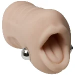 Вібромастурбатор ротик Doc Johnson Sasha Grey - Ultraskyn Vibrating Deep Throat Sucker - мініатюра 1