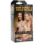 Мастурбатор двосторонній Doc Johnson Dani Daniels/Cherie Deville Ultraskyn, вагіна/попка - мініатюра 2