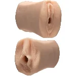 Мастурбатор двосторонній Doc Johnson Jessie Andrews / Julia Ann Ultraskyn, вагіна/вагіна - мініатюра 1