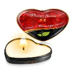 Масажна свічка серце Plaisirs Secrets Natural (35 мл) - мініатюра 1