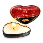 Масажна свічка-серце Plaisirs Secrets Caramel (35 мл) - мініатюра 1