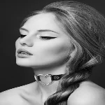 Чокер з сердечком Bijoux Pour Toi - HEART, екошкіра - мініатюра 1