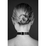 Чокер з кільцем для повідця Bijoux Pour Toi - FETISH Black, екошкіра - мініатюра 2