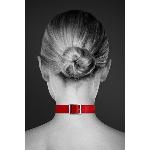 Чокер з кільцем для повідця Bijoux Pour Toi - FETISH Red, екошкіра - мініатюра 2