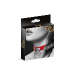 Чокер з кільцем для повідця Bijoux Pour Toi - FETISH Red, екошкіра - мініатюра 3