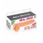 Фалоімітатор із рухомою крайньою плоттю Real Body — Real Brad, діаметр 4 см, TPE - мініатюра 2
