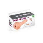 Насадка на член — мастурбатор 2в1 Real Body — Two In One - мініатюра 2