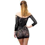 Сукня-сітка з декольте Anne De Ales FETISH DINNER Black M / L, оголене плече - мініатюра 3
