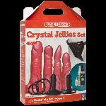 Набір для страпона Doc Johnson Vac-U-Lock Crystal Jellies Set, діаметр 3,8см, 2×4,5см, 5,1 см - мініатюра 5