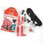 Набір для страпона Doc Johnson Vac-U-Lock Crystal Jellies Set, діаметр 3,8см, 2×4,5см, 5,1 см - мініатюра 6