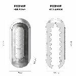 Вібромастурбатор Tenga Flip Zero Electronic Vibration White, змінна інтенсивність, розкладний - мініатюра 9