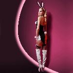 Еротичний костюм зайчика "Милашка Джейн" One Size, сукня, вушка, панчохи, трусики, браслети і чокер - мініатюра 2