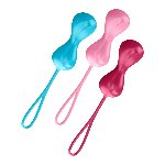 Вагінальні кульки Satisfyer Power Balls (3 пари), діаметр 3,4см, маса 60-76-92г, з кулькою всередині - мініатюра 1