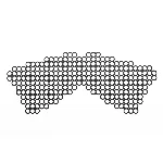 Маска на обличчя Bijoux Indiscrets - Erika Mask, вінілова, клейове кріплення, без зав'язок - мініатюра 1