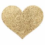 Пестіс - стикини Bijoux Indiscrets - Flash Heart Gold, наклейки на соски - мініатюра 2