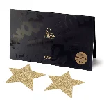 Пестіс - стикини Bijoux Indiscrets - Flash Star Gold, наклейки на соски - мініатюра 1